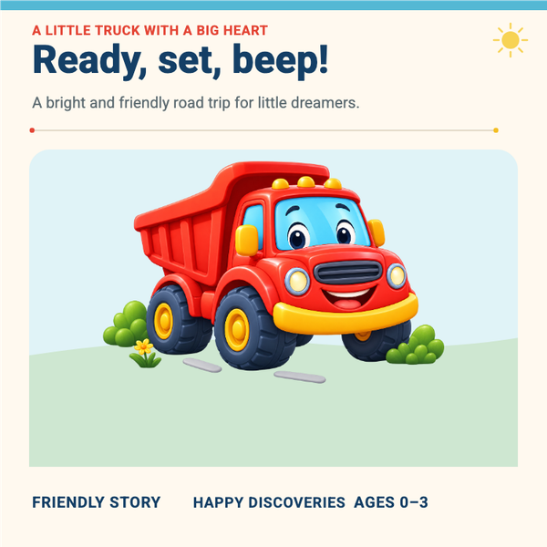Beep Beep Little Truck! A+ content template preview