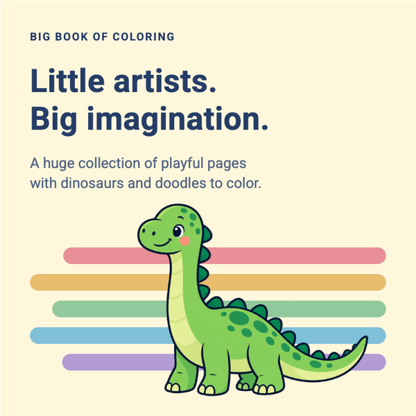 Big Book Of Coloring A+ content template preview