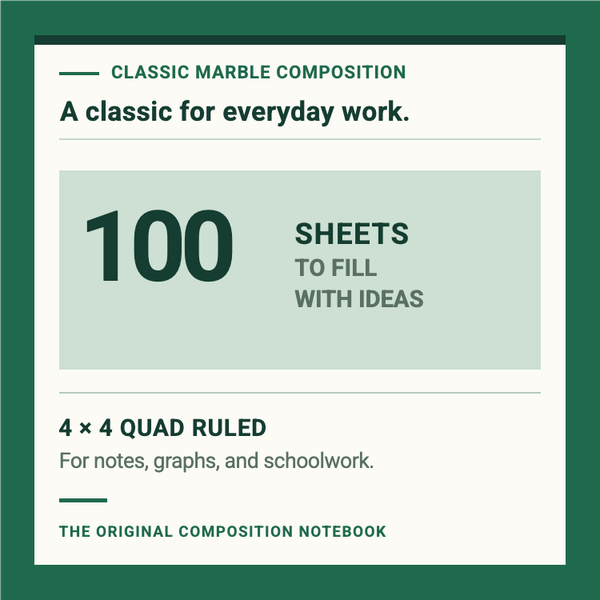 Classic Marble Composition Notebook A+ content template preview