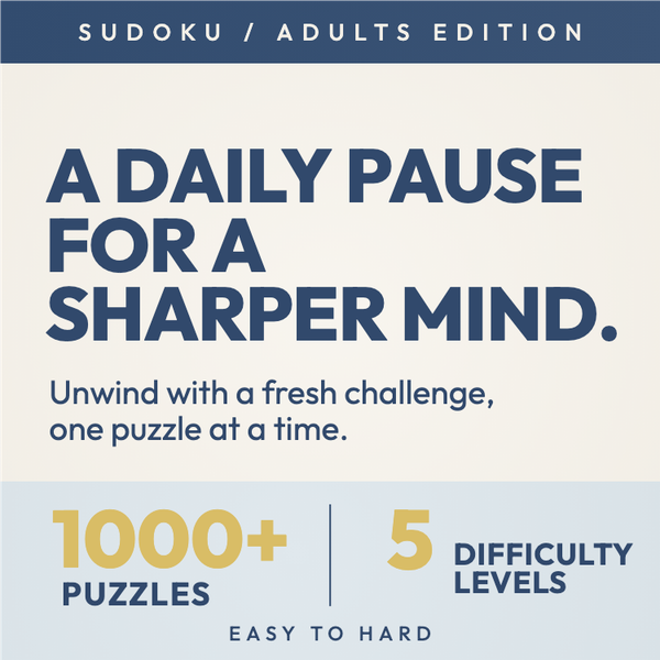 Classic Sudoku Adults Edition A+ content template preview