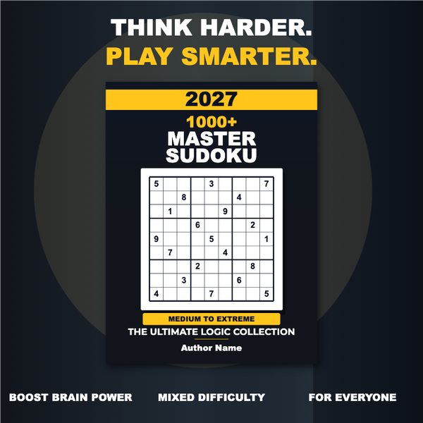 Classic Sudoku Puzzle Book A+ content template preview