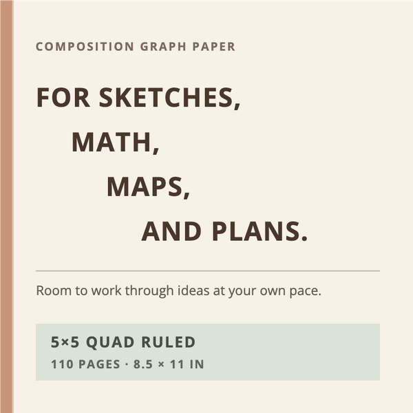 Vintage Composition Graph Paper Notebook A+ content template preview