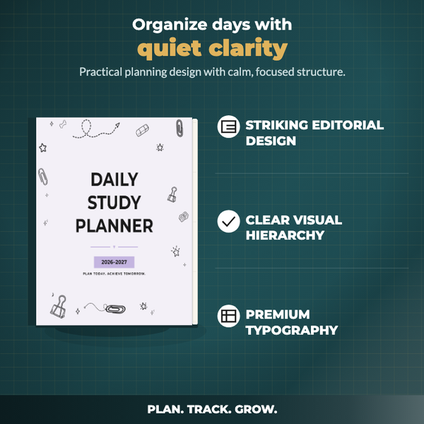 Daily Study Planner A+ content template preview