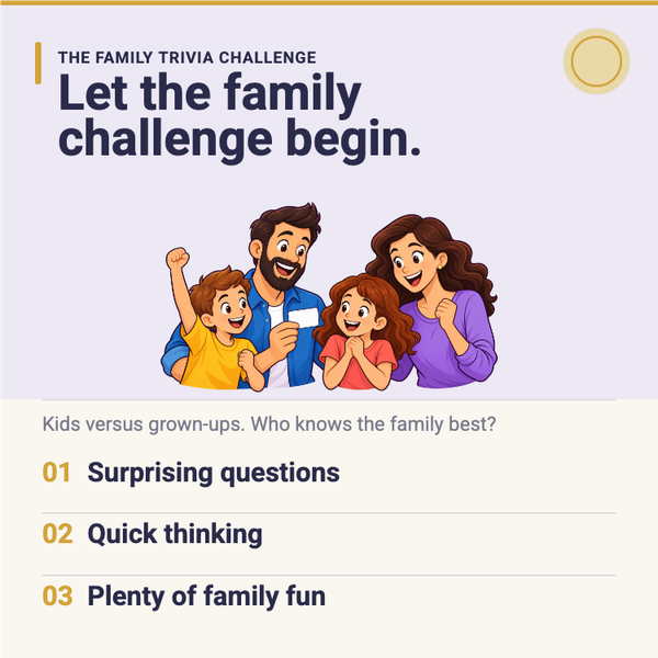 The Family Trivia Challenge A+ content template preview