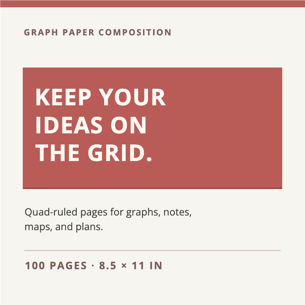 Classic Red Graph Paper Composition A+ content template preview