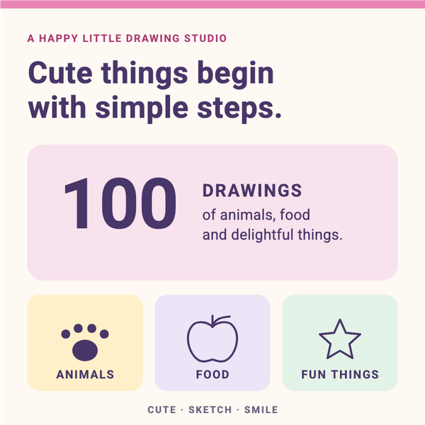 Kawaii Sketch Studio Kids A+ content template preview