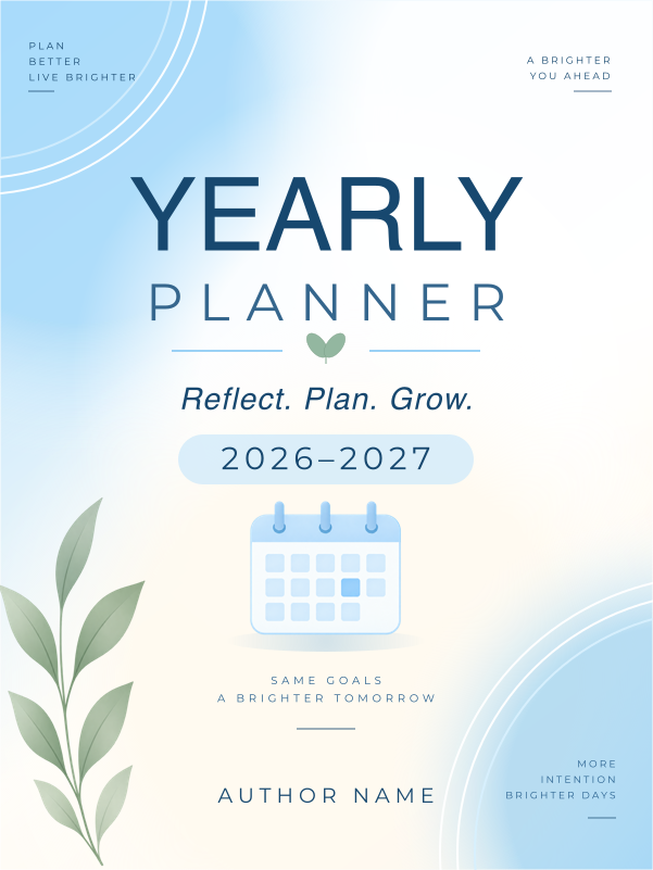 Light Yearly Planner A+ content template preview