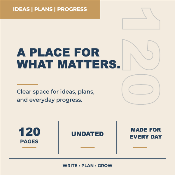 Navy Botanical Notebook A+ content template preview