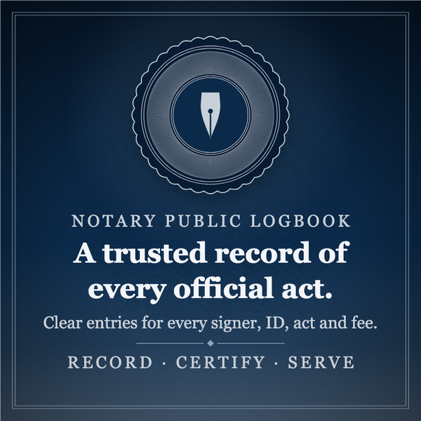 Notary Public Logbook A+ content template preview
