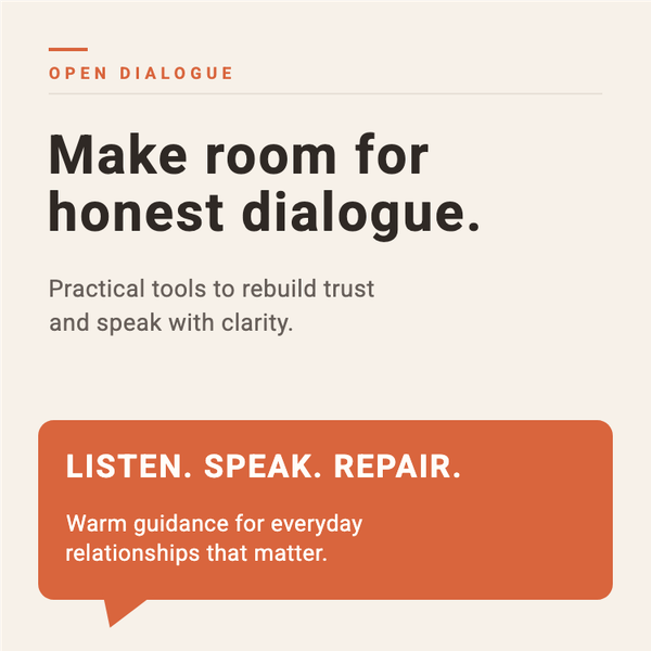Open Dialogue Nonfiction A+ content template preview