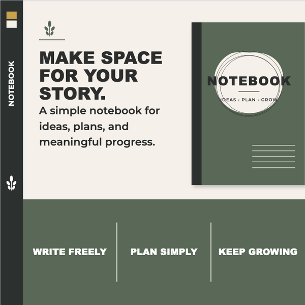 Organic Circle Notebook A+ content template preview