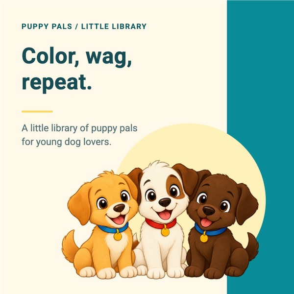 Puppy Pals Little Library A+ content template preview