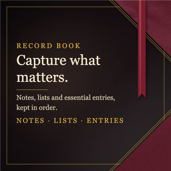 Record Book A+ content template preview