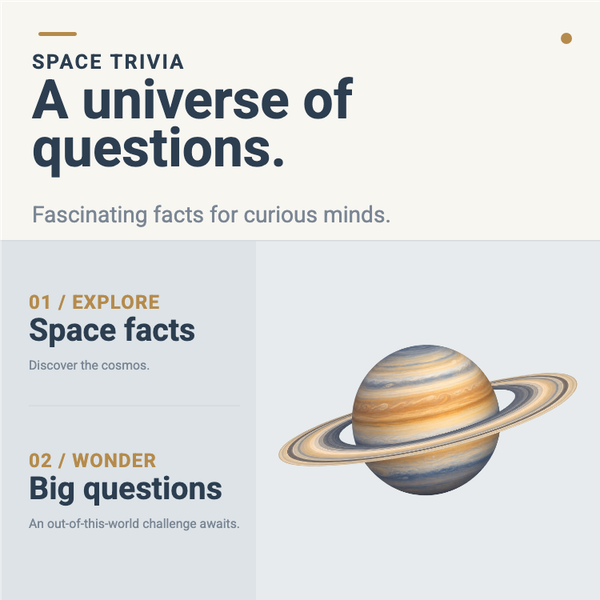 Space Trivia A+ content template preview
