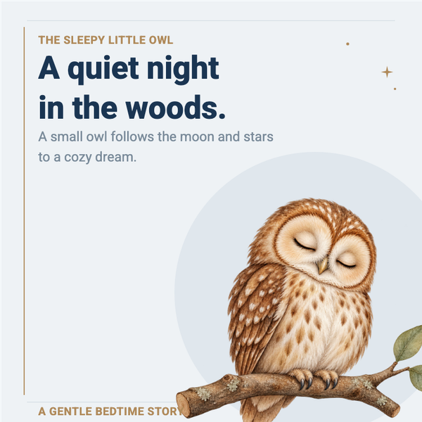 The Sleepy Little Owl A+ content template preview