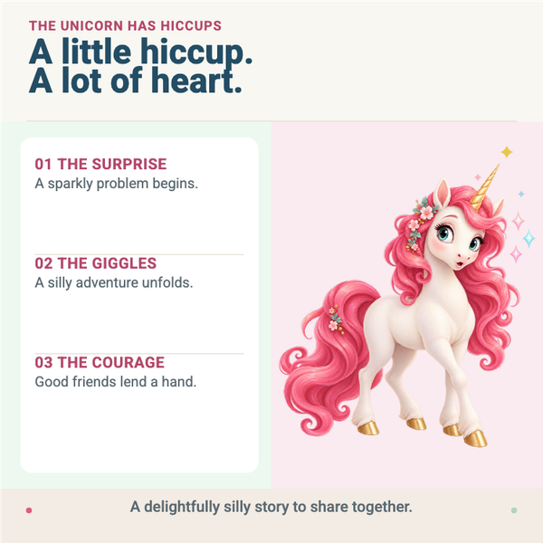 The Unicorn Has Hiccups A+ content template preview