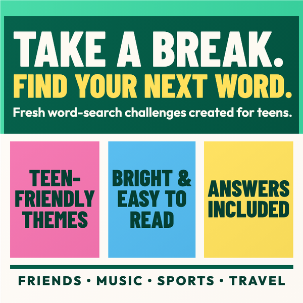 Word Search Book for Teens A+ content template preview