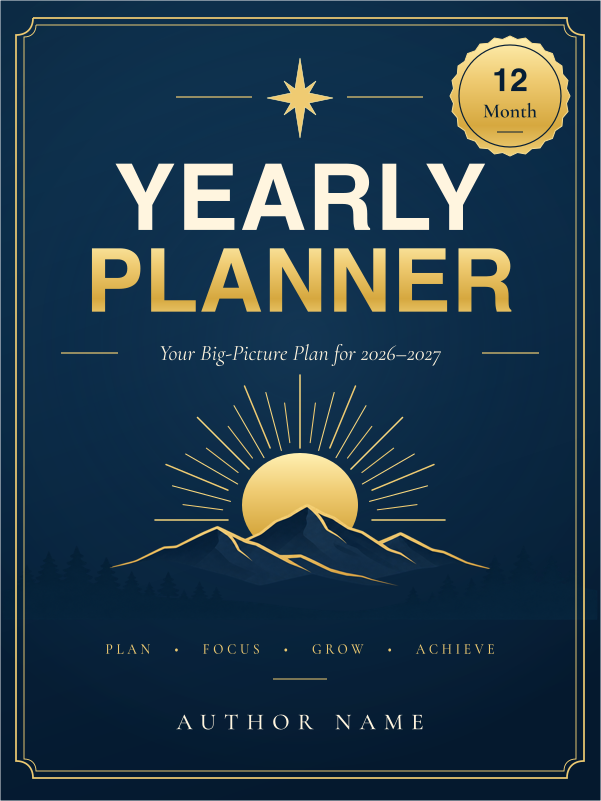 Yearly Planner A+ content template preview